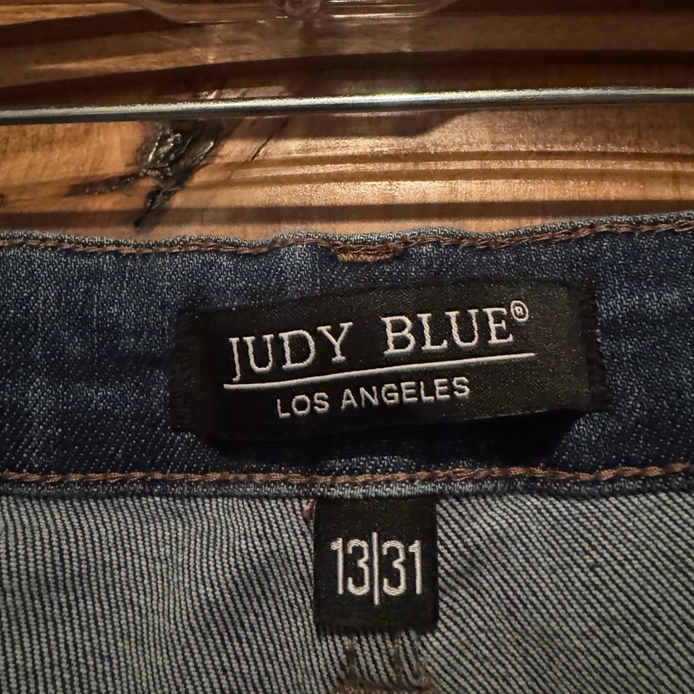 Judy Blue Wide Leg Cropped Denim Jeans Size 13/31 - Picture 4 of 6